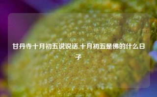 甘丹寺十月初五说说话,十月初五是佛的什么日子