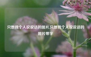 只想找个人说说话的图片,只想找个人说说话的图片带字