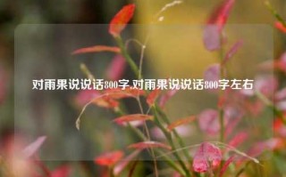 对雨果说说话800字,对雨果说说话800字左右