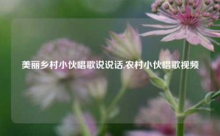 美丽乡村小伙唱歌说说话,农村小伙唱歌视频