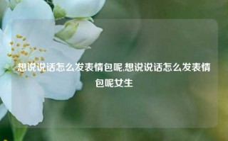 想说说话怎么发表情包呢,想说说话怎么发表情包呢女生