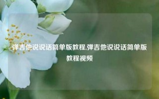 弹吉他说说话简单版教程,弹吉他说说话简单版教程视频