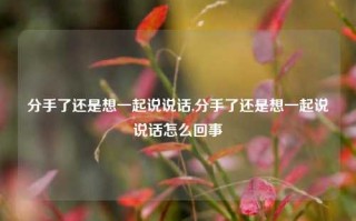 分手了还是想一起说说话,分手了还是想一起说说话怎么回事