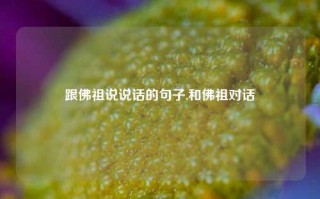 跟佛祖说说话的句子,和佛祖对话