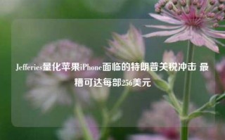 Jefferies量化苹果iPhone面临的特朗普关税冲击 最糟可达每部256美元