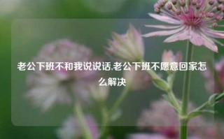 老公下班不和我说说话,老公下班不愿意回家怎么解决