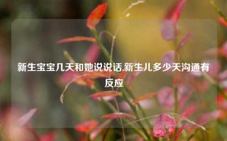 新生宝宝几天和她说说话,新生儿多少天沟通有反应