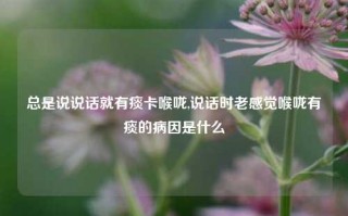 总是说说话就有痰卡喉咙,说话时老感觉喉咙有痰的病因是什么