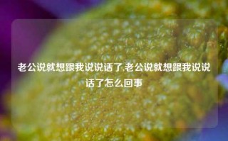 老公说就想跟我说说话了,老公说就想跟我说说话了怎么回事