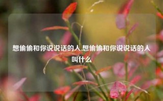 想偷偷和你说说话的人,想偷偷和你说说话的人叫什么