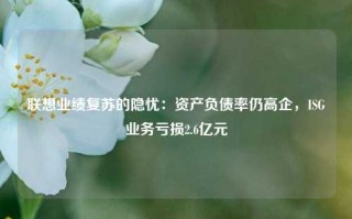 联想业绩复苏的隐忧：资产负债率仍高企，ISG业务亏损2.6亿元