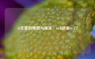 AI生意的理想与现实：to B还是to C？