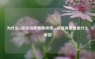 为什么yy说说话就断断续续,yy说话有杂音是什么原因