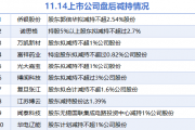 11月14日上市公司减持汇总：闻泰科技等10股拟减持（表）