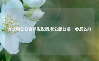 老公和公公合照说说话,老公跟公婆一心怎么办