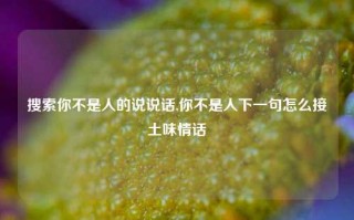 搜索你不是人的说说话,你不是人下一句怎么接土味情话