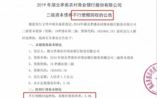 又有银行不赎回二级资本债 年内至少5家银行公告 主要为小型农商行