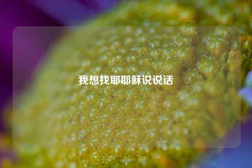 我想找耶耶稣说说话-第1张图片-兔尾说说网