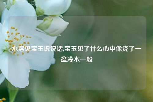 水溶见宝玉说说话,宝玉见了什么心中像浇了一盆冷水一般-第1张图片-兔尾说说网