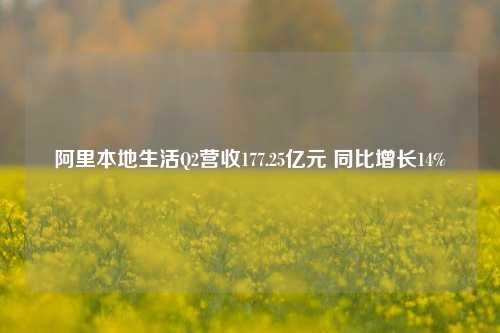 阿里本地生活Q2营收177.25亿元 同比增长14%-第1张图片-兔尾说说网