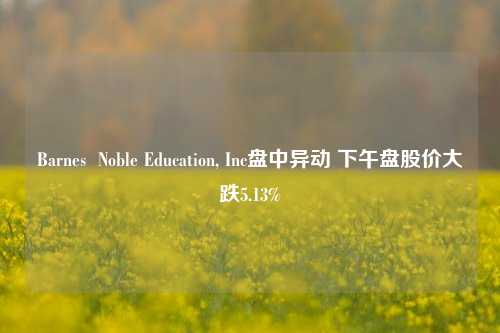 Barnes  Noble Education, Inc盘中异动 下午盘股价大跌5.13%-第1张图片-兔尾说说网