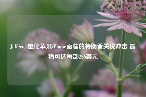 Jefferies量化苹果iPhone面临的特朗普关税冲击 最糟可达每部256美元-第1张图片-兔尾说说网