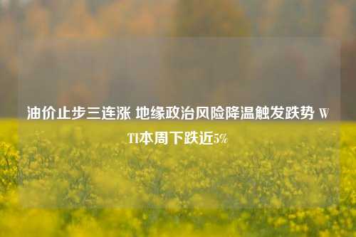 油价止步三连涨 地缘政治风险降温触发跌势 WTI本周下跌近5%-第1张图片-兔尾说说网