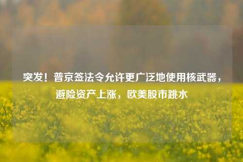 突发！普京签法令允许更广泛地使用核武器，避险资产上涨，欧美股市跳水-第1张图片-兔尾说说网