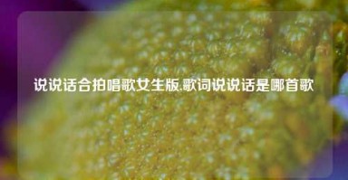 说说话合拍唱歌女生版,歌词说说话是哪首歌