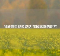 邹城哪里能说说话,邹城唱歌的地方