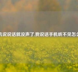 手机说说话就没声了,我说话手机听不见怎么办