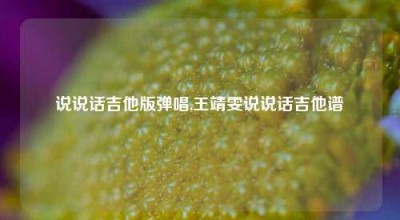 说说话吉他版弹唱,王靖雯说说话吉他谱