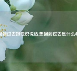 想回到过去跟他说说话,想回到过去是什么心态