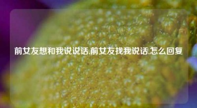 前女友想和我说说话,前女友找我说话,怎么回复