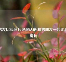 和男友比心照片说说话语,和男朋友一起比心的照片