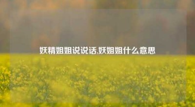 妖精姐姐说说话,妖姐姐什么意思