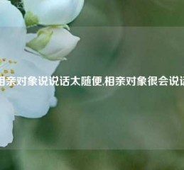 相亲对象说说话太随便,相亲对象很会说话