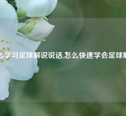 怎么学习足球解说说话,怎么快速学会足球解说