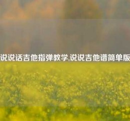 说说话吉他指弹教学,说说吉他谱简单版