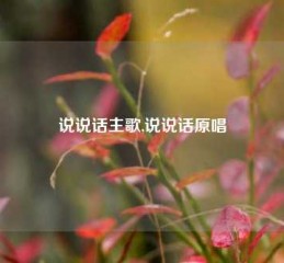 说说话主歌,说说话原唱