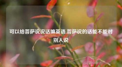 可以给菩萨说说话嘛英语,菩萨说的话能不能对别人说