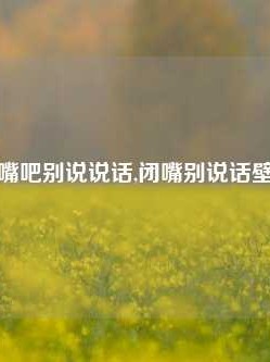 闭嘴吧别说说话,闭嘴别说话壁纸