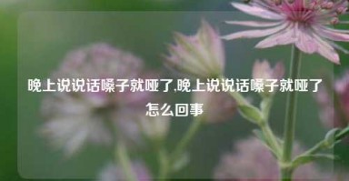 晚上说说话嗓子就哑了,晚上说说话嗓子就哑了怎么回事