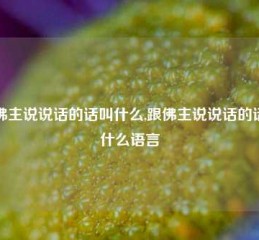 跟佛主说说话的话叫什么,跟佛主说说话的话叫什么语言