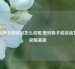 想对孩子说说话怎么说呢,想对孩子说说话怎么说呢英语