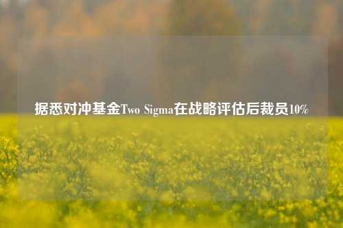 据悉对冲基金Two Sigma在战略评估后裁员10%-第1张图片-兔尾说说网