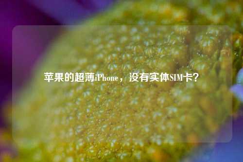 苹果的超薄iPhone，没有实体SIM卡？-第1张图片-兔尾说说网